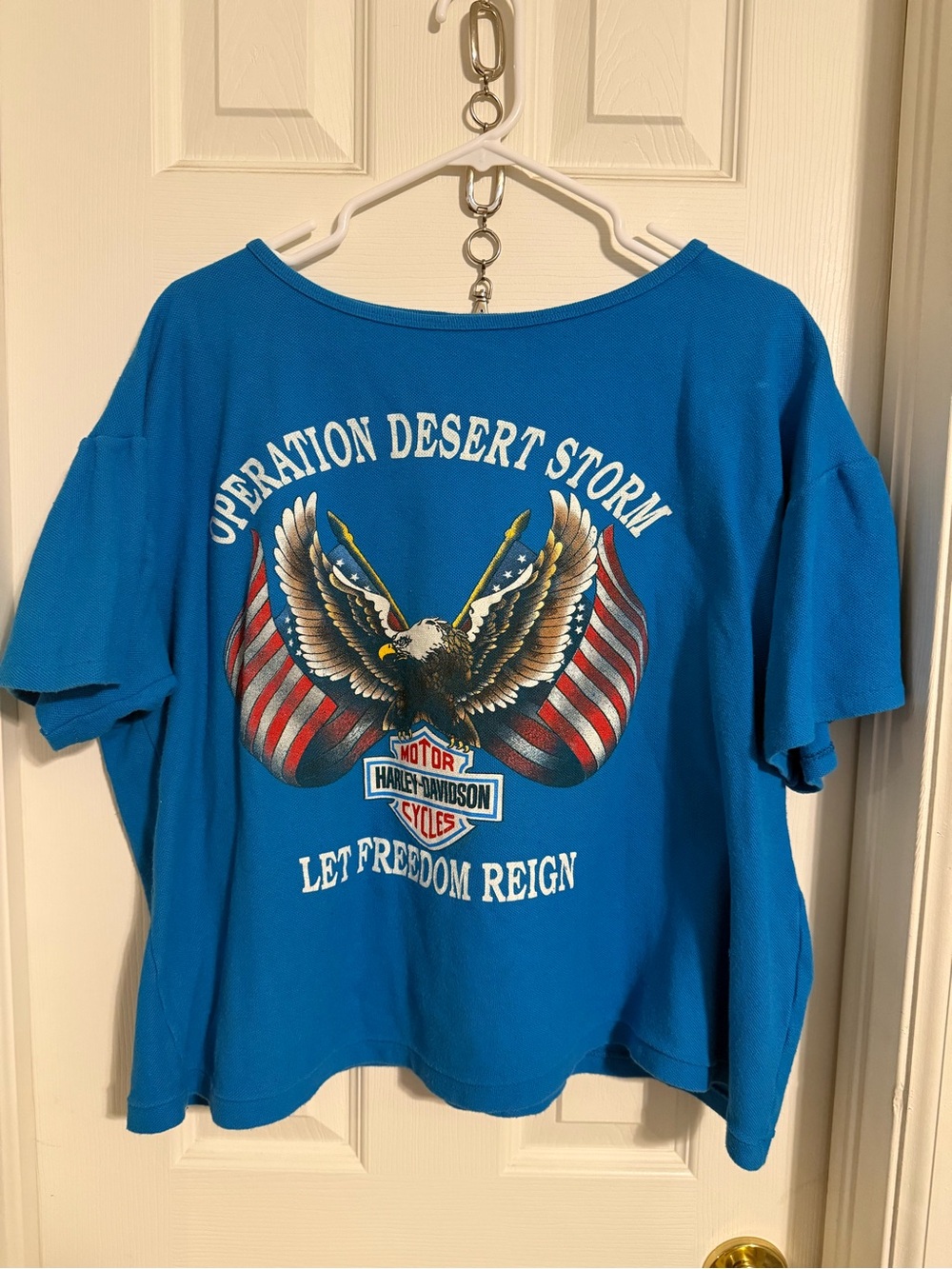 Harley-Davidson Bright Blue Logo Tag Tee